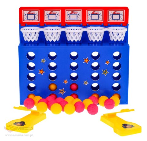 Logiczna gra zręcznościowa "Koszykówka - 4 w rzędzie"