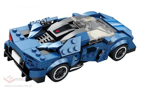 Zestaw Klocków Auto Sportowe Niebieskie 327el.