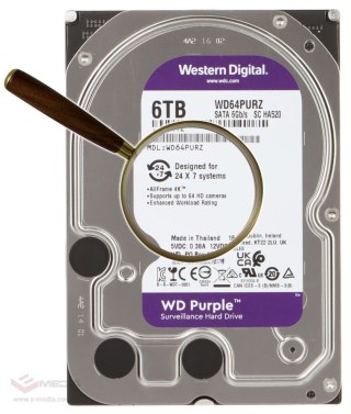 DYSK DO REJESTRATORA HDD-WD64PURZ 6TB 24/7 WESTERN DIGITAL