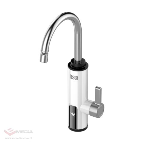 Przepływowy podgrzewacz wody - bateria kuchenna biała