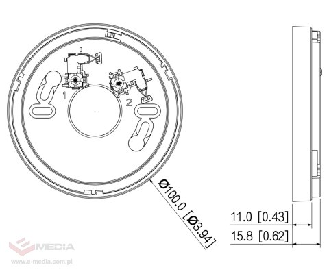 UCHWYT DO CZUJNIKÓW DYMU I TEMPERATURY HY-TCDZ DAHUA