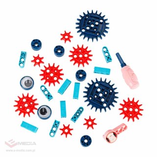 Klocki konstrukcyjne do budowania ruchome z silnikiem 116 elementów