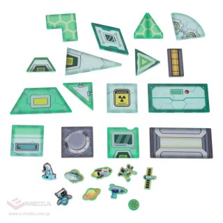 Klocki magnetyczne konstrukcyjne kosmos stacja kosmiczna 108 elementów