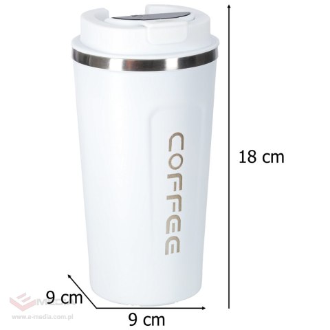 Kubek podróżny LED z ustnikiem 500ml biały