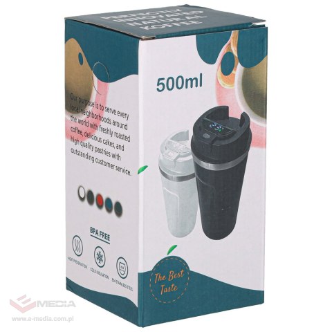 Kubek podróżny LED z ustnikiem 500ml biały