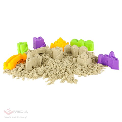 Piasek dla dzieci 750g domek foremki figurki zestaw kreatywny