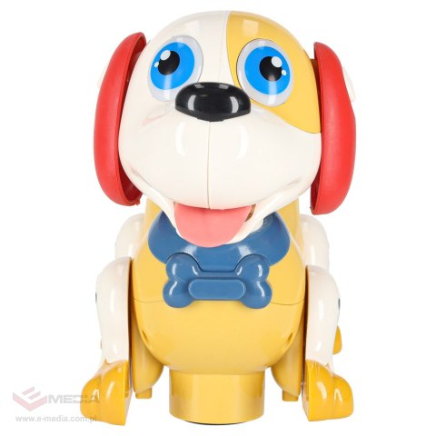 Pies piesek interaktywny z kością robot reaguje na dotyk