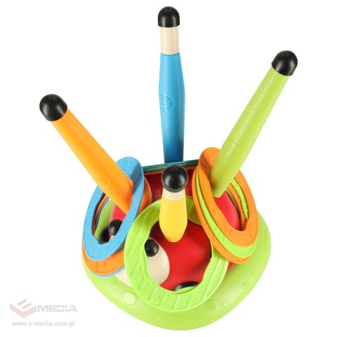 Gra zręcznościowa dla dzieci skakanka wyrzutnia rzut do celu biedronka 3w1