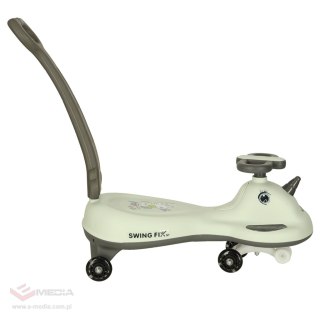 Jeździk grawitacyjny LED Swing FIX S1 skuter z rączką szary max 65kg