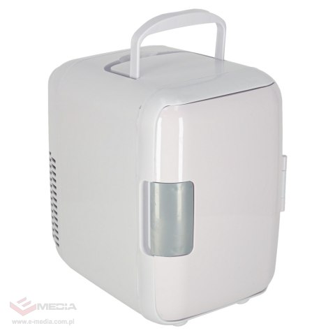 Lodówka turystyczna elektryczna samochodowa mini na jedzenie kosmetyki grzanie chłodzenie 2w1 4L biała