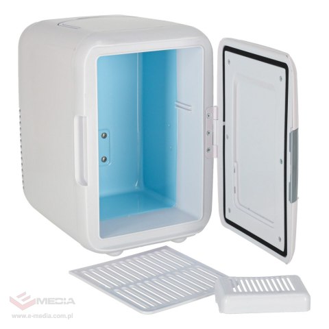 Lodówka turystyczna elektryczna samochodowa mini na jedzenie kosmetyki grzanie chłodzenie 2w1 4L biała