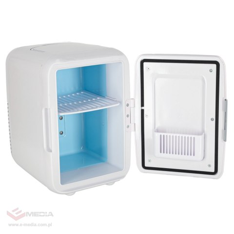 Lodówka turystyczna elektryczna samochodowa mini na jedzenie kosmetyki grzanie chłodzenie 2w1 4L biała