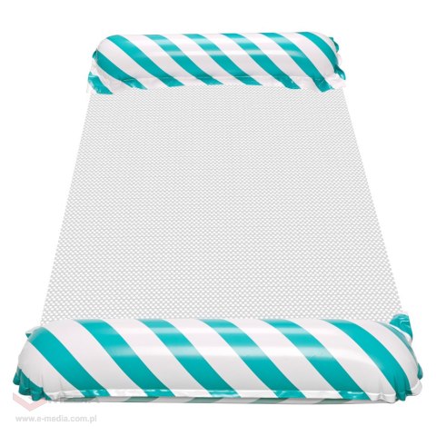 Materac dmuchany plażowy hamak wodny leżak fotel krzesło do pływania basenu niebieski