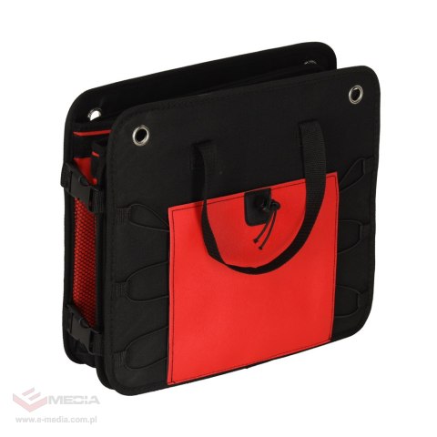 Organizer do bagażnika duża torba do samochodu czarny czerwony