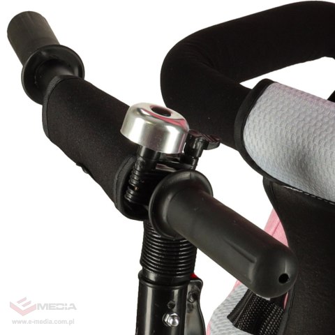 Rowerek trójkołowy Trike Fix V3 rower spacerówka 3w1 obracany 360 wolne koło różowy