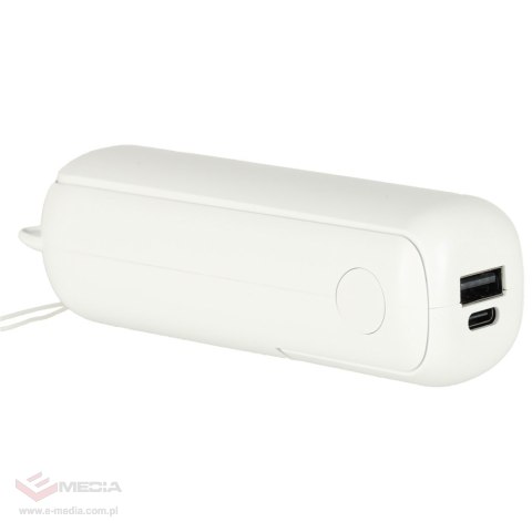Wiatrak biurkowy wentylator mini ręczny składany wiatraczek przenośny USB biały
