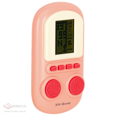 Gra elektroniczna zręcznościowa mini konsola przenośna kieszonkowa różowa