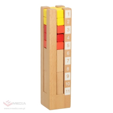 Klocki drewniane edukacyjne układanka Montessori kolorowe