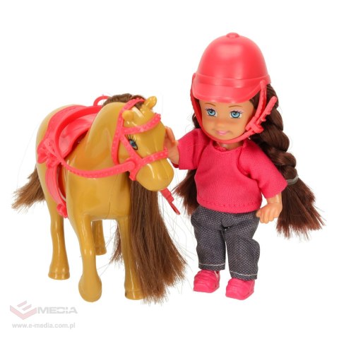 Lalka z konikiem kucykiem dziewczynka zestaw 5 elementów