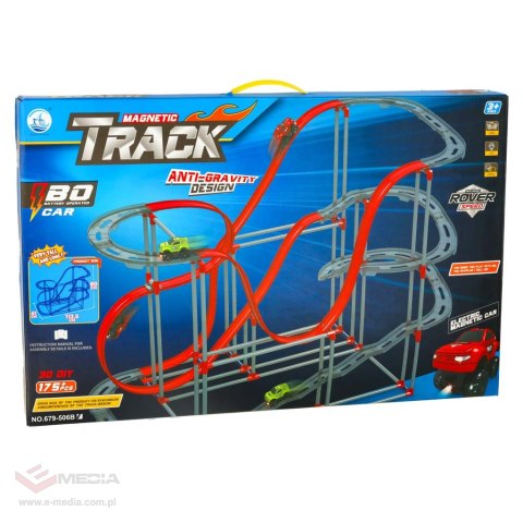 Magnetyczny tor samochodowy antygrawitacyjny 130cm XXL 175el.