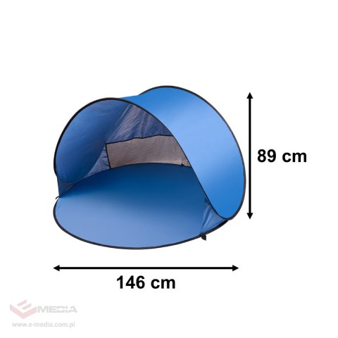 Namiot plażowy duży samorozkładający się automatyczny na plażę parawan ogrodowy XL 146x146cm + pokrowiec
