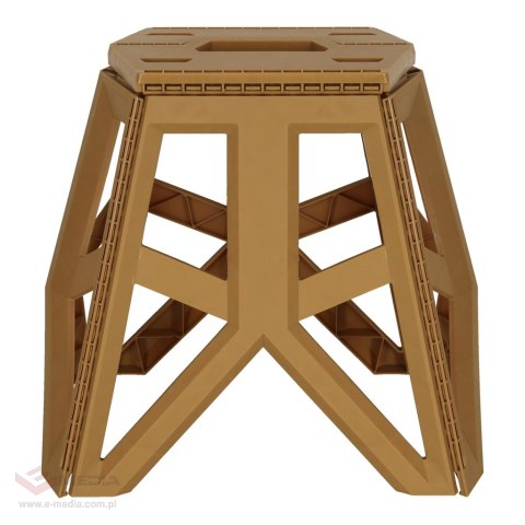 Taboret składany krzesełko turystyczne kempingowe przenośne 40 cm beżowy