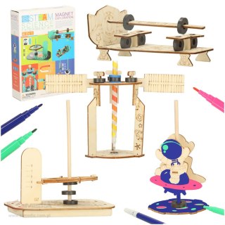 Zestaw edukacyjny do eksperymentów naukowych magnetycznych DIY 4w1