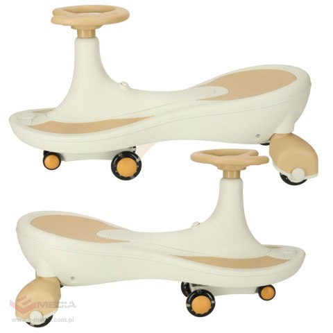 Jeździk grawitacyjny LED Swing Fix S4 świecące koła z muzyką grający 76cm złoto-biały max 100kg