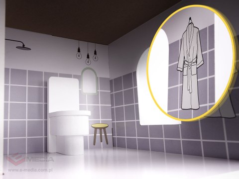 Domek dla lalek drewniany mebelki 70cm szary