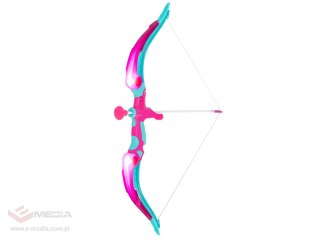 Łuk ze strzałami i tarczą zestaw strzelecki różowy