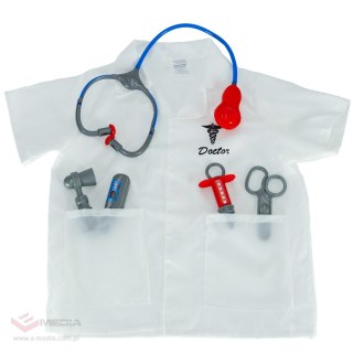 Kostium strój karnawałowy przebranie lekarz strój doktora kitel lekarski zestaw 3-8 lat