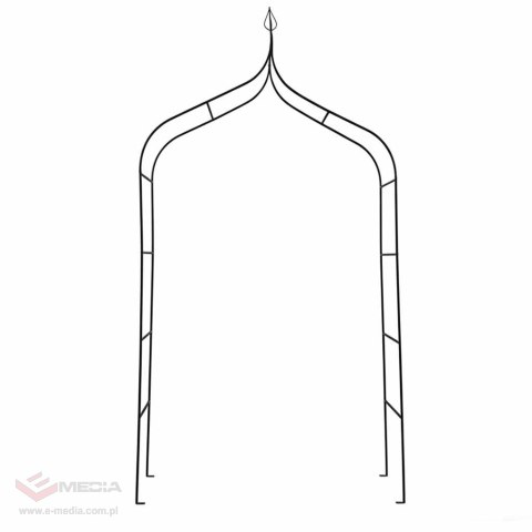 Pergola ogrodowa LUARO metalowa łuk z grotami na róże kwiaty pnącza 265 cm
