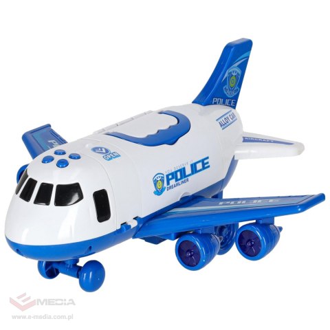Transporter samolot + 3 auta policja