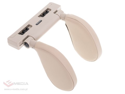 Zagłówek samochodowy poduszka podróżna oparcie na głowę szyje do samochodu regulowane beżowy