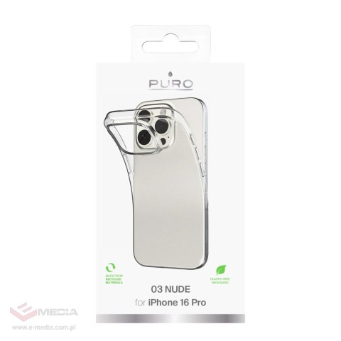 Etui silikonowe Puro 03 Nude do iPhone 16 Pro - przezroczyste