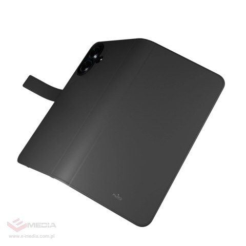 Etui z ekoskóry Puro Wallet Detachable MagSafe 2w1 z klapką i portfelem do iPhone 16 - czarne