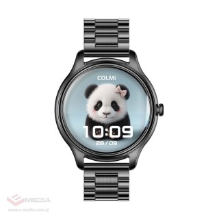 Smart Watch COLMI L28 (czarny + czarny stalowy pasek)