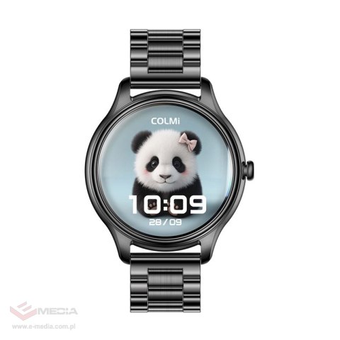 Smart Watch COLMI L28 (czarny + czarny stalowy pasek)