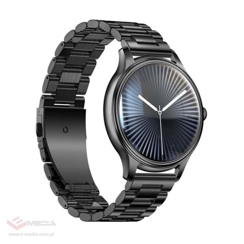 Smart Watch COLMI L28 (czarny + czarny stalowy pasek)