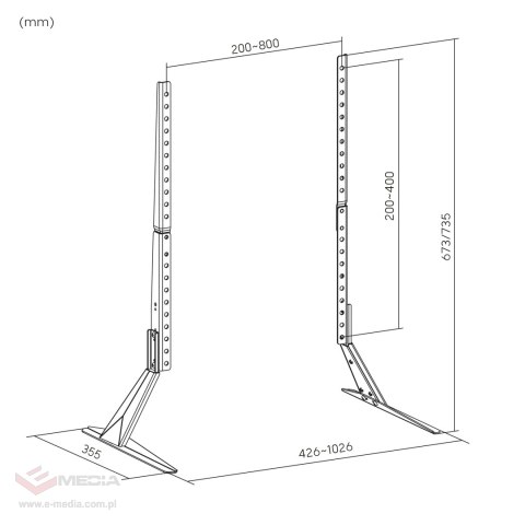 Stojak - uniwersalne nóżki Kruger&Matz pod TV
