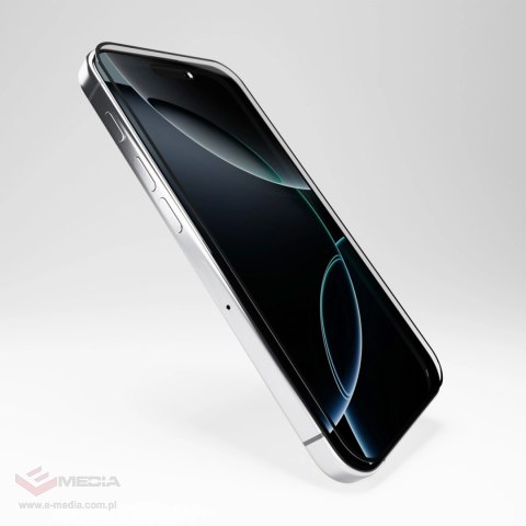 Szkło hybrydowe Puro Flexible Glass D3O z czarną ramką do iPhone 16 Pro