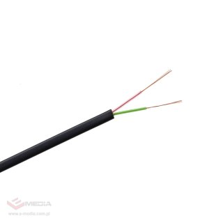 Kabel telefoniczny 2C czarny 100m LXK510