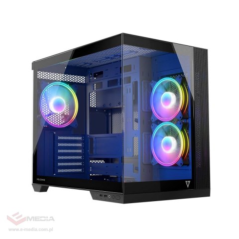 Obudowa Modecom Volcano Panorama APEX ARGB 3F MIDI , Czarna