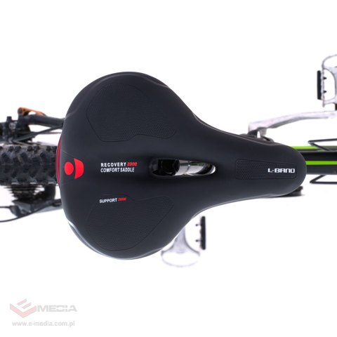 Siodełko rowerowe RALLEX sportowe wygodne pianka elastyczna lampka LED