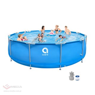 Basen stelażowy AVENLI Premimu okrągły 457x122 zestaw