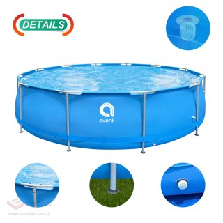 Basen stelażowy AVENLI Premimu okrągły 457x122 zestaw