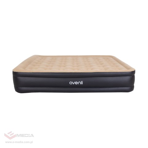Duży, wysoki, pompowany materac AVENLI z wbudowaną pompką 203x157x47
