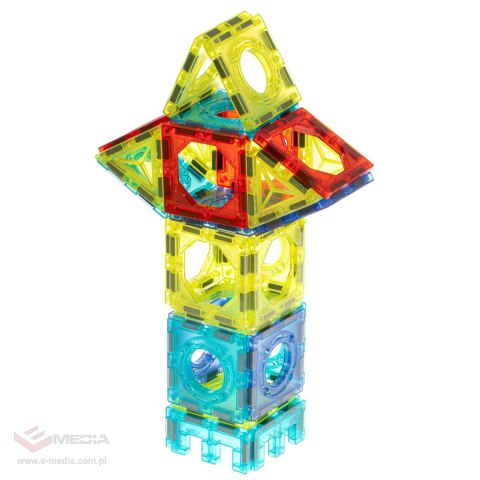 Klocki magnetyczne marble tor kulkowy świecący 75 elementów