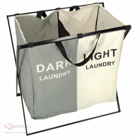 Kosz na pranie segregacja organizer 2 komory