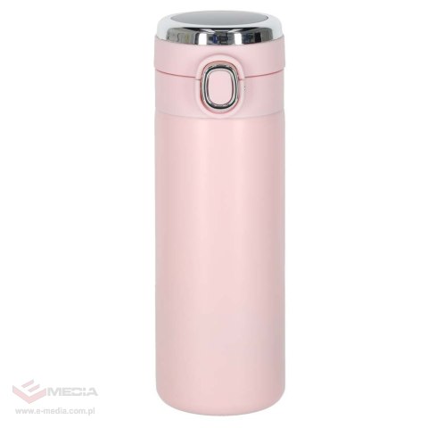 Kubek termiczny z ustnikiem termos LED 350ml róż